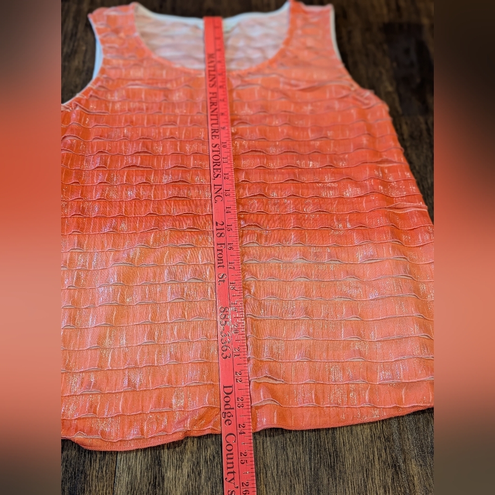 Christopher & Banks Orange Ruffled Tank Top - Picture 7 of 10